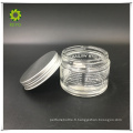 2017 100g verre cosmétique pot bouteille transparent verre pot bouchon en aluminium